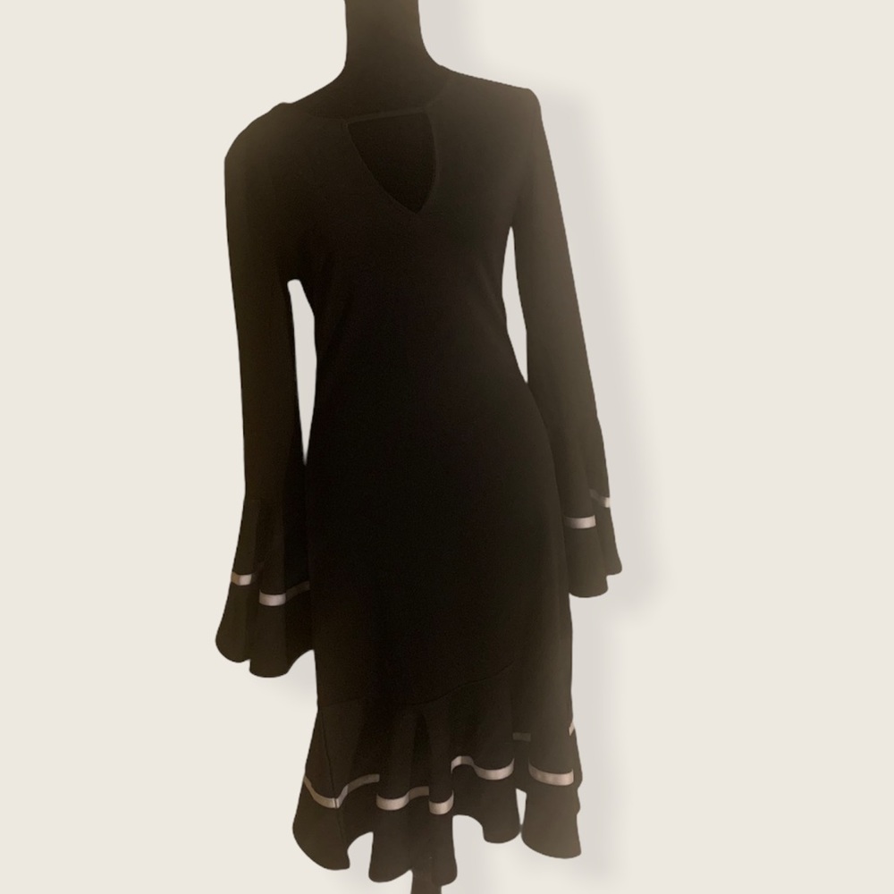Black mermaid midi dress